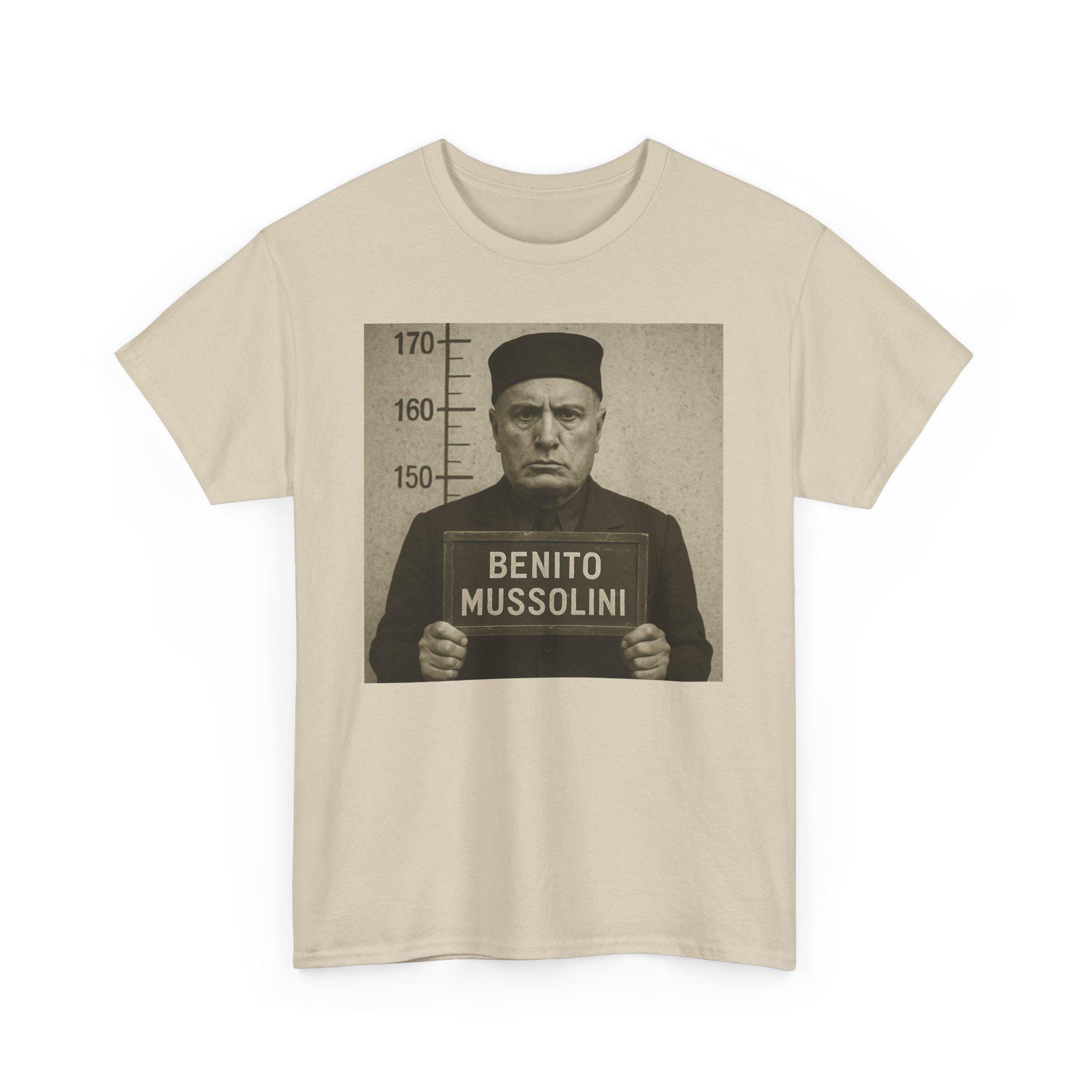 ベニート・ムッソリーニのマグショットTシャツ：ダークユーモアグラフィックTシャツ - Etsy 日本, image size:2048x2048