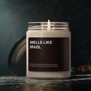 Brazil Candle Gift Smells Like Brazil Brazilian Candle Souvenir Scented Soy Wax Candle Jar 9oz For Friend