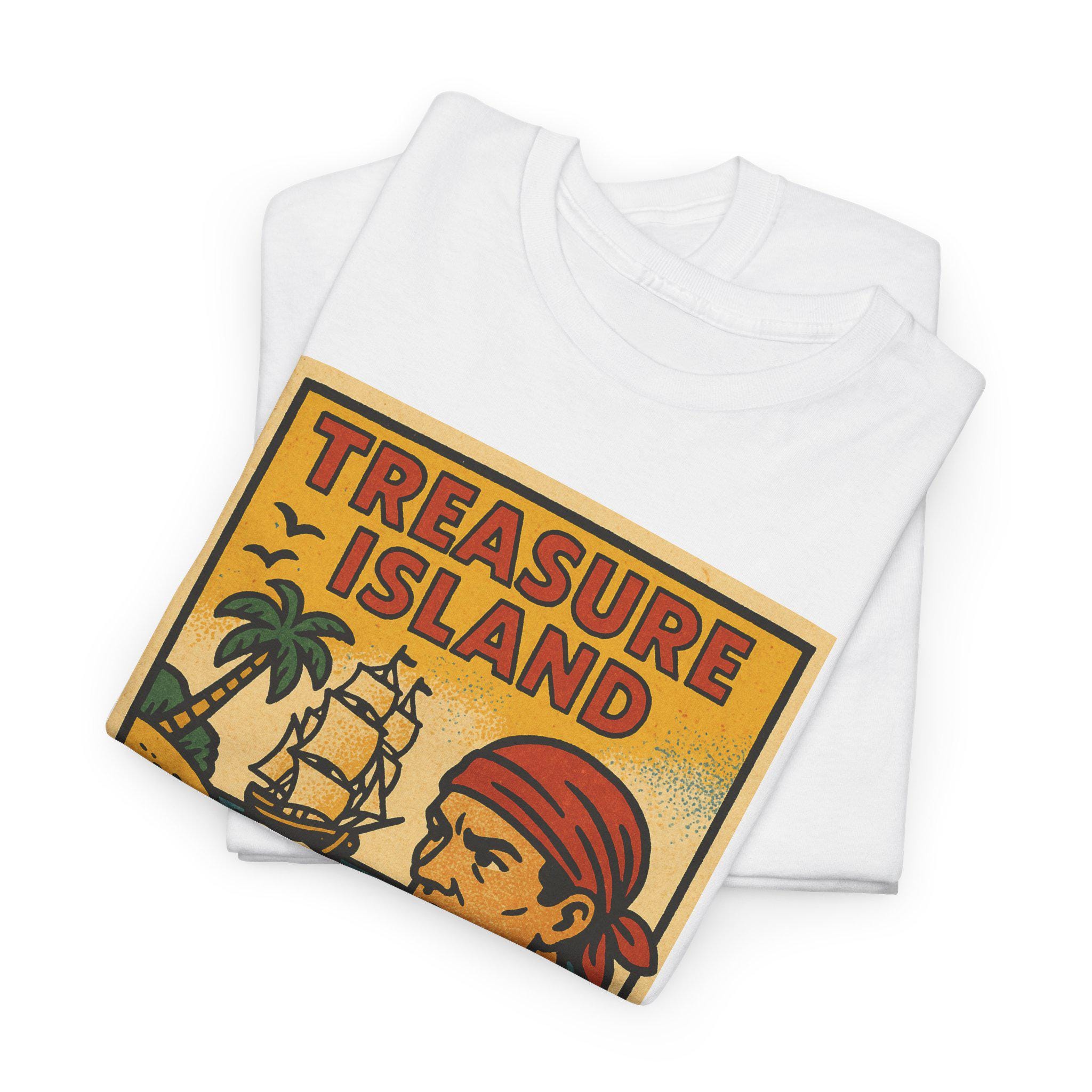 Treasure Island Comic T-shirt: Retro Pirate Graphic Tee - Etsy