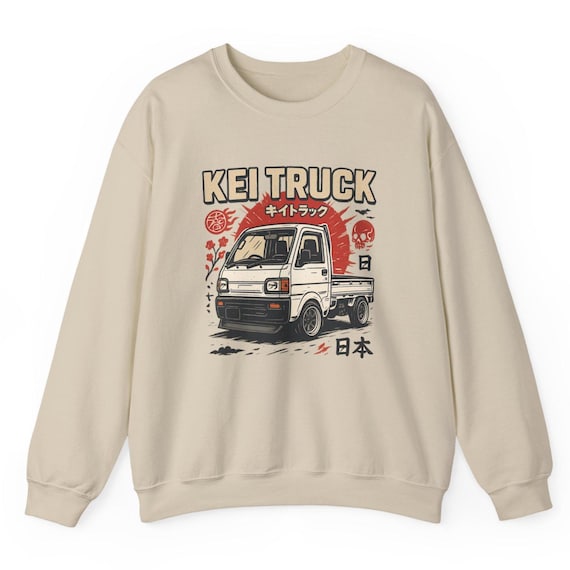 Kei Truck Sweatshirt: Unisex Crewneck Retro Japanese Pullover