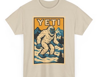 Retro Yeti T-Shirt: Comic Snow Monster Graphic Tee