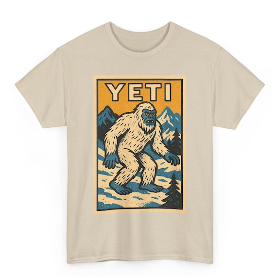 Retro Yeti T-Shirt: Comic Snow Monster Graphic Tee