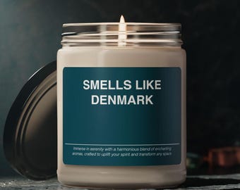 Denmark Scented Candle: Travel Souvenir Soy Wax Candle (9oz)