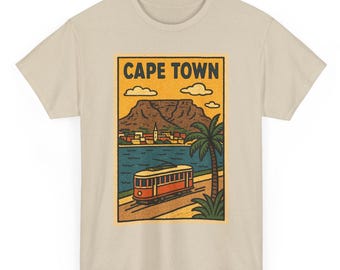 Cape Town T-Shirt: Retro Comic South African City Tee