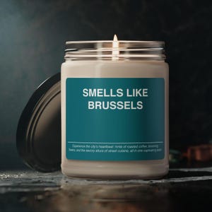 Brussels Belgium Candle Gift Smells Like Brussels Belgium Candle Souvenir Scented Soy Wax Candle Jar 9oz For Friend
