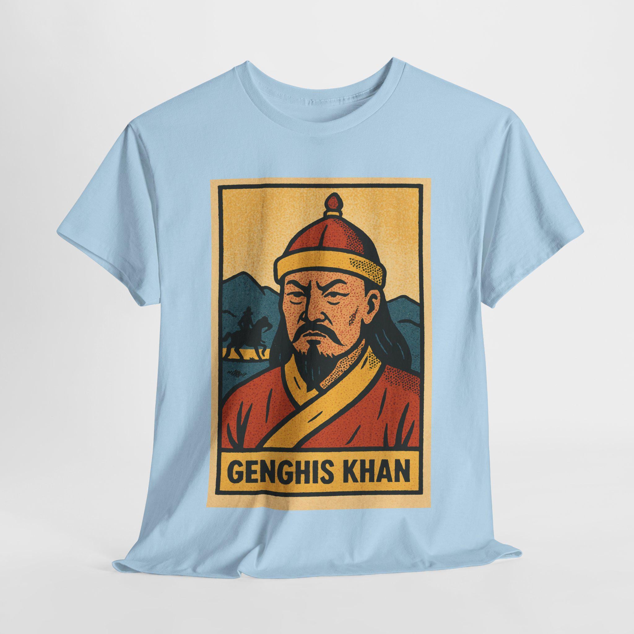 Genghis Khan T Shirt Unisex | Retro Comic Style Mongol Conqueror