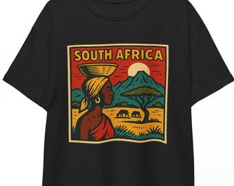 South Africa Retro Comic T-Shirt: Unisex Heritage Pride Tee