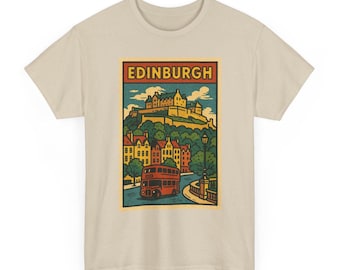 Edinburgh T-Shirt Unisex: Retro Schottland T-Shirt