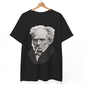 Schopenhauer T-Shirt: Pessimist Philosopher Graphic Tee, Dark Academia Style