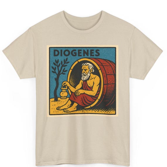 Diogenes Comic T-Shirt: Retro Greek Philosopher Graphic Tee