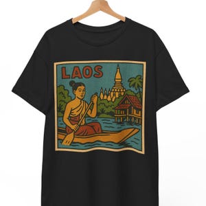 Laos Retro Comic T-Shirt Unisex | Vintage Southeast Asia Pop Art Graphic Tee | Bold Lao Pride Shirt | Gift for Him or Her Streetwear