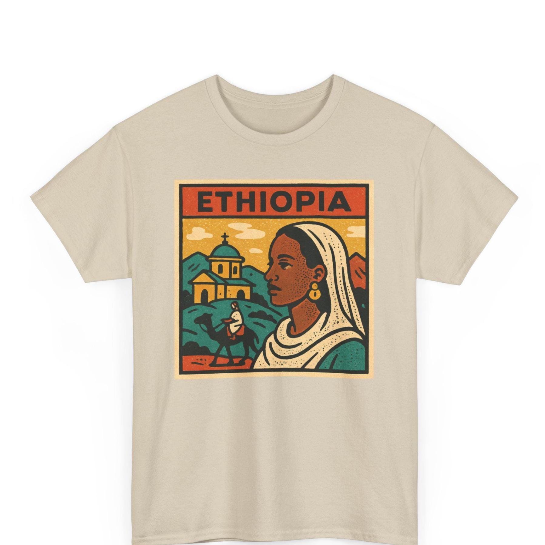 Ethiopian Flag Patriot T-Shirt For Women, Men & Kids - Heritage Pride Souvenir Gift - View #2