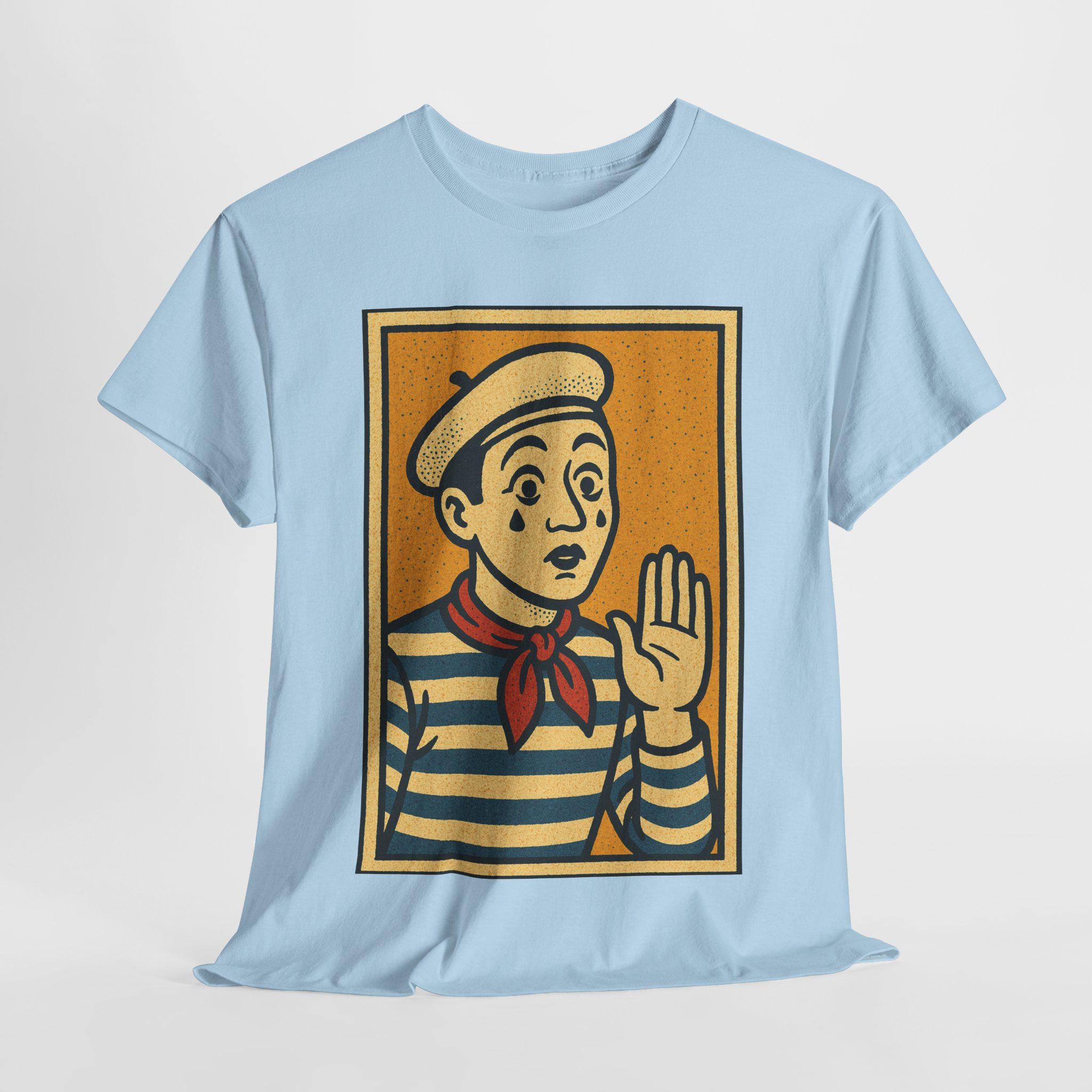 Mime T-shirt: Silent Art, Street Retro Comic Performer Tee - Etsy