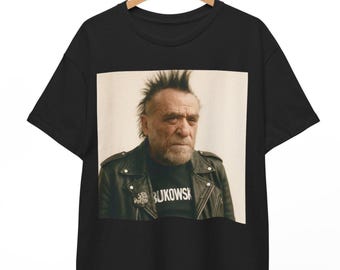 Charles Bukowski Punk Mugshot T-Shirt: Funny Literary Gift