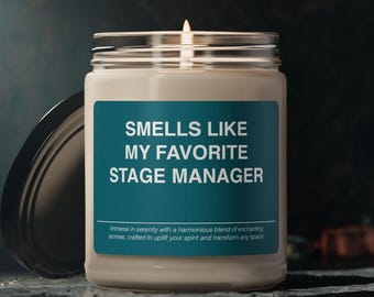 Stage Manager Gift Candle: Scented Soy Wax Candle, 9oz Jar