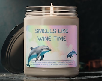 Wine Time Meme Candle: Funny Wine Lover Gift, Soy Wax
