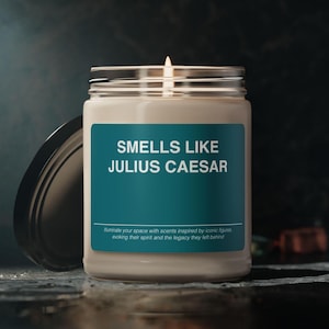 Julius Caesar Candle Gift Roman dictator ancient Smells Like Julius Caesar Candle Souvenir Scented Soy Wax Candle Jar 9oz For Friend