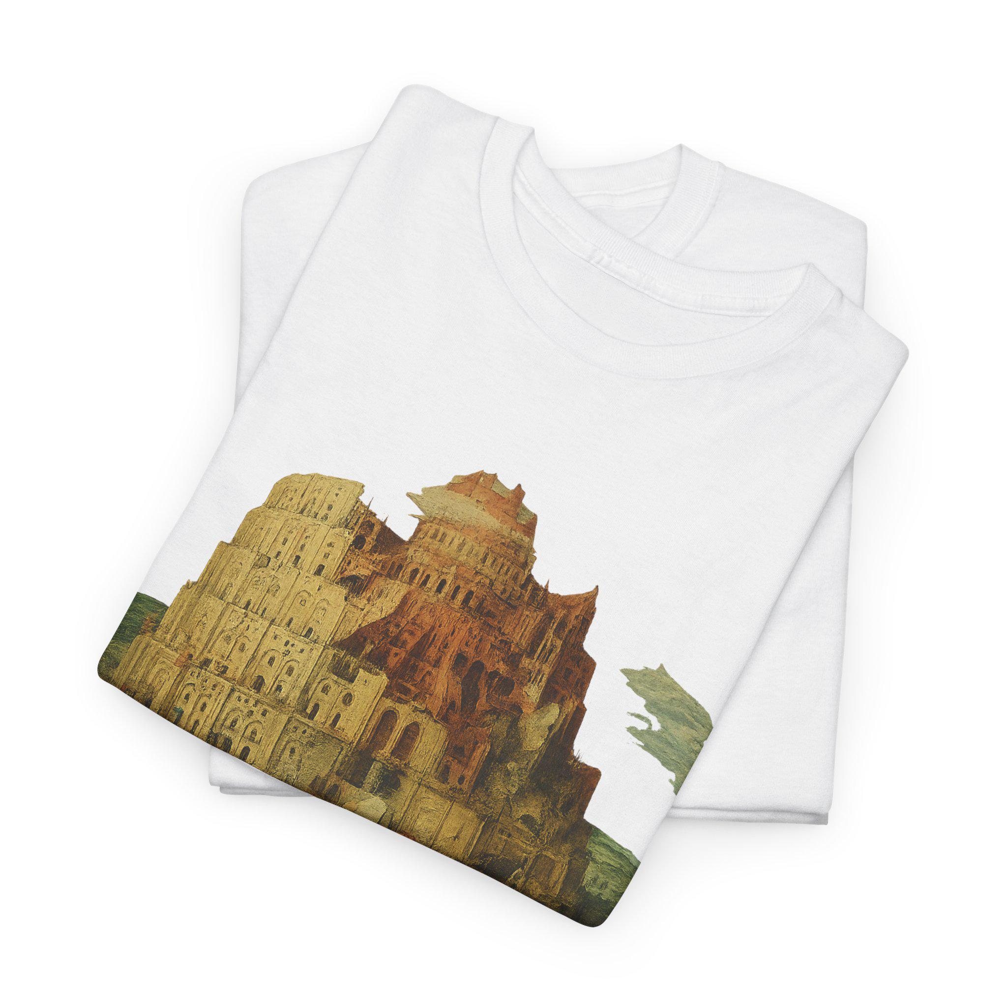 バベルの塔Tシャツ：ピーテル・ブリューゲル ルネサンス美術、聖書の