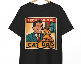 プロフェッショナル・キャット・ダッドTシャツ：レトロコミック