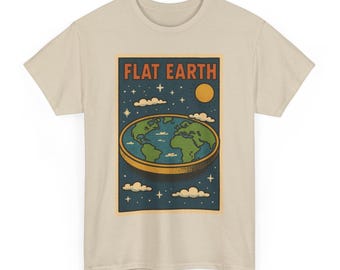 Flat Earth T-Shirt: Retro Comic Conspiracy Theory Tee