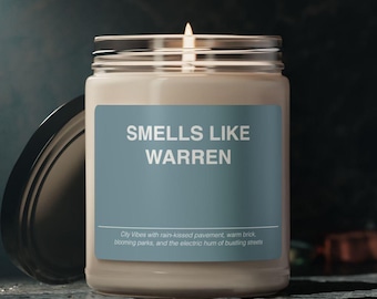 Regalo de Warren Michigan: Vela perfumada de cera de soja, 9 oz