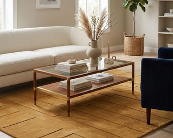 9x12 Handmade Tufted Rug, Modern Geometric Wool Rug, Beige Brown Area Rug, Minimalist Living Room Rug, Custom Rug 8x10,9x11,9x13,10x13