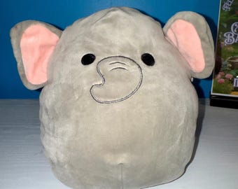 Squishmallows Grey Elephant Plush 8” 2019 EUC Soft Kawaii Stuffed Animal Toy