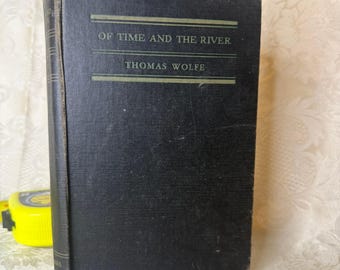 Thomas Wolfe, De El tiempo y el río, 1958, Scribner, tapa dura, ejemplar de biblioteca.