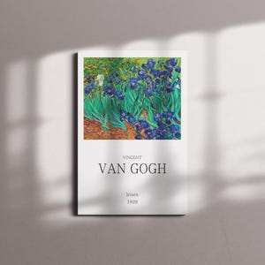 Van Gogh Poster - Irises | Van Gogh Wall Art | Van Gogh Print | Post-Impressionist Art Exhibition Poster | Digital Art Prints