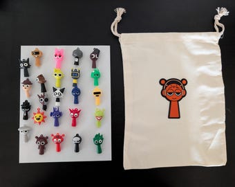 24 minifiguras Sprunki con bolsa personalizada