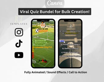 Canva-videomall, mall för Youtube-shorts, TikTok-quiz, Youtube-shorts, ansiktslös, tjäna pengar online 2024, skapare av viralt innehåll