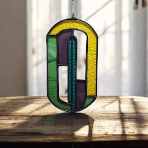 Geometric Stained Glass Suncatcher