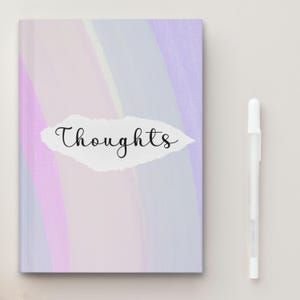 Diario personalizado con estética femenina en tonos pastel, portátil, personalizado, de tapa dura, con páginas desprendibles y forradas, para escribir notas, listas de tareas y afirmaciones.