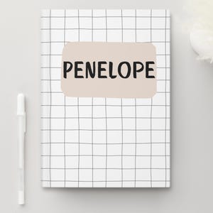 Cuaderno de tapa dura personalizado, diario portátil con páginas rayadas y papel desprendible para escribir a diario, listas de tareas, notas, afirmaciones y un regalo de autocuidado.
