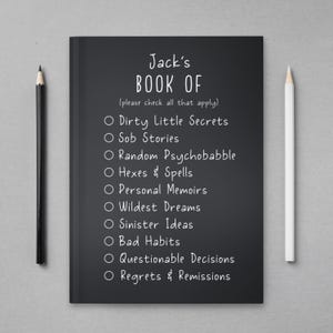 Diario minimalista personalizado: cuaderno portátil de tapa dura personalizado, páginas rayadas desprendibles para escribir, tomar notas, listas de tareas y regalos por menos de 20 dólares.