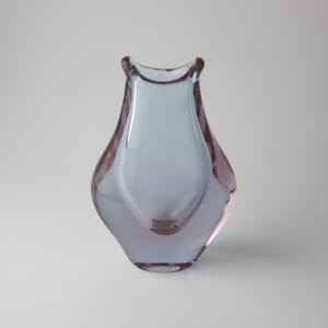 Vase by Miloslav Klinger for Zeleznyi Brod Sklo Art Work, Aleksandrite Neodymium  Glass Vase , Mid Century from 60&#39;s, Vintage Vase
