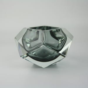 1960&#39;s Murano Sommerso Faceted Glass Bowl by Flavio Poli – Mid-Century Modern Italian Art Glass