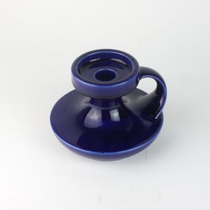 60&#39;s Steuler Cobalt Blue Ceramic Candlestick, number 303/10, West Germany