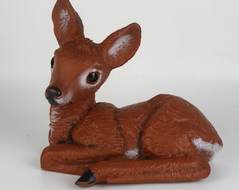 Vintage 1970s Zeho Garden Deer Statue – West Germany Retro Outdoor or Indoor Decoration 23x21x15cm