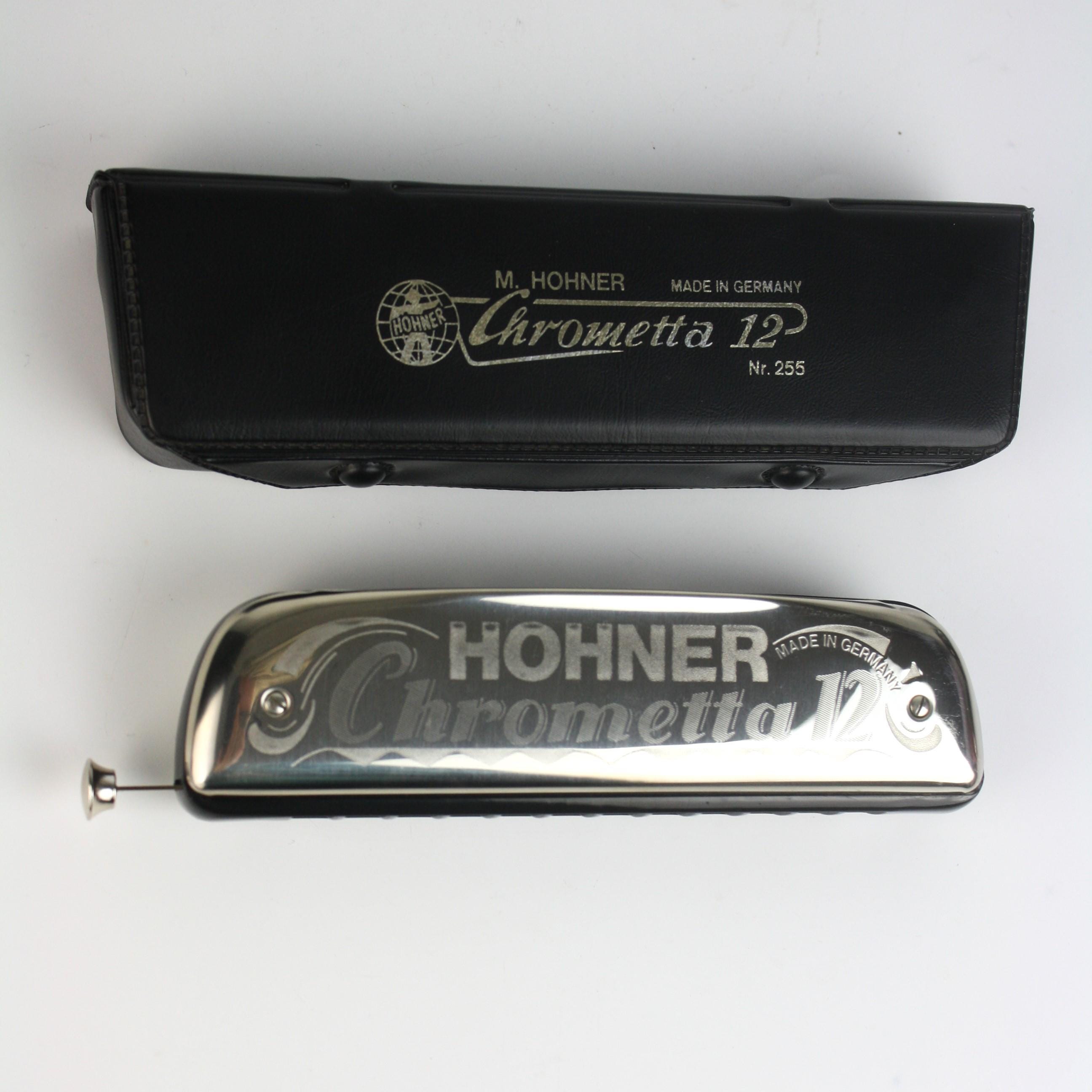 Vintage M. Hohner Chrometta 12 Chromatic Harmonica No. 255 – Made