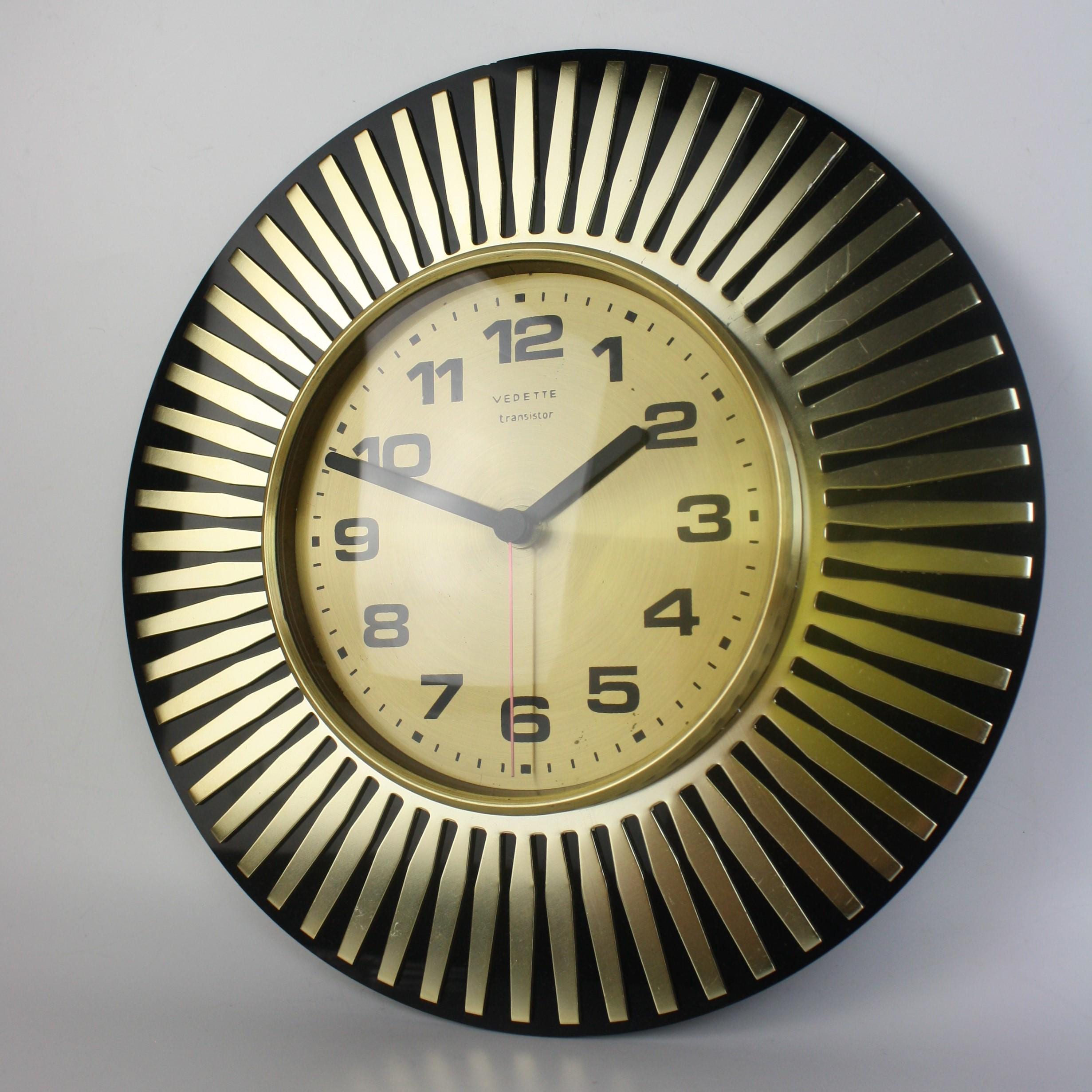 1960s Sunburst Clock - Etsy