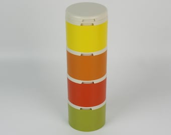 Vintage Tupperware Spice Tower – Stackable Modular Spice Container – Retro 1970s Kitchen Storage