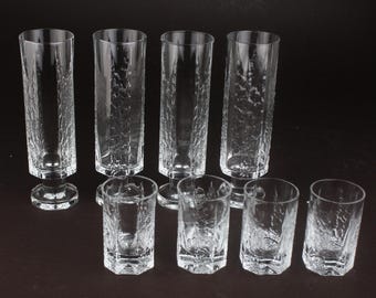 Vintage Iittala Kalinka-bril – Timo Sarpaneva Finland – Shot & bekersets met doos