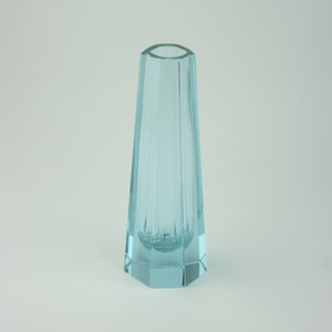 Bohemian Art Deco Aleksandrite Neodymium  Glass Vase by Václav Hanuš - Czechoslovakia 70s