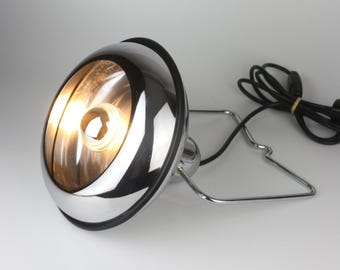 Vintage 60s Chrome UFO Table Lamp – Adjustable Space Age Lighting