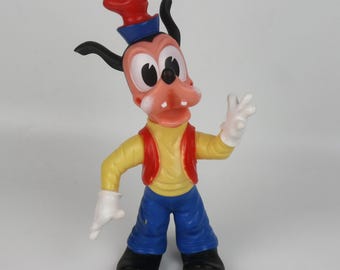 Vintage 1960s Goofy Rubber Toy | 30cm Figure Made in Italy | Retro Disneyana Collectible | Classic Vinyl Cartoon Doll