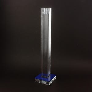 Bertil Vallien “Tower” Candle Holder for Kosta Boda – Signed 1996 Swedish Art Glass, 44cm