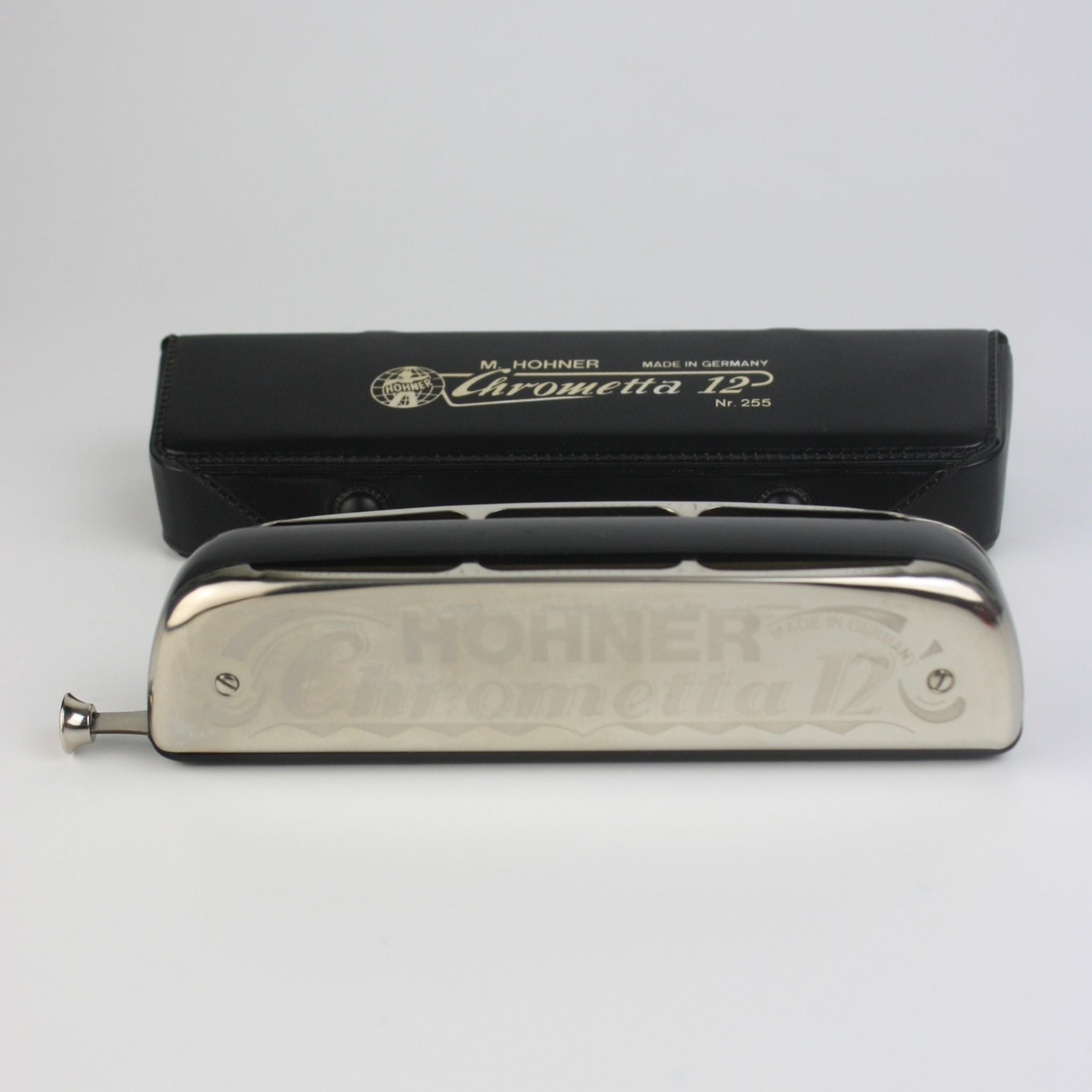 Vintage M. Hohner Chrometta 12 Chromatic Harmonica No. 255 – Made