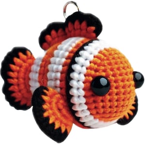 Amigurumi Clownfish Crochet Pattern – Easy DIY Crochet Toy – Digital Download PDF – Perfect Gift for Ocean Lovers — step by step instruction