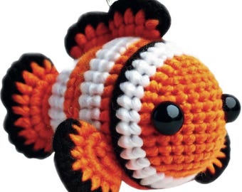 Amigurumi Clownfish Crochet Pattern – Easy DIY Crochet Toy – Digital Download PDF – Perfect Gift for Ocean Lovers — step by step instruction